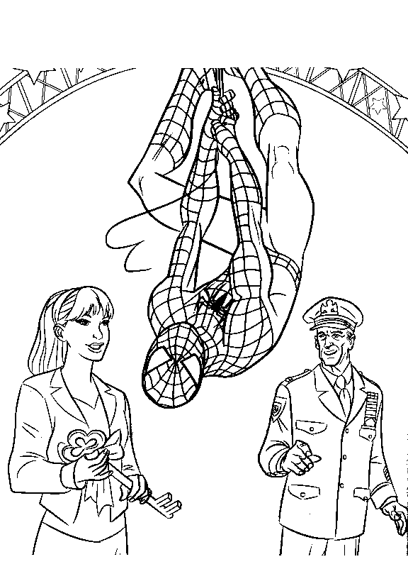 Plansa de colorat cu Spiderman 37 31
